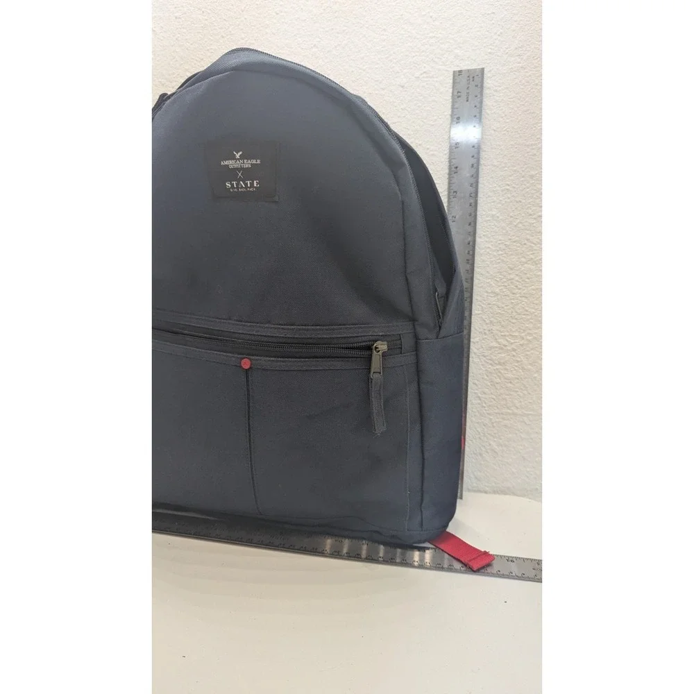American Eagle Outfitters Backpack Navy Blue Red School Hiking Dayback  College